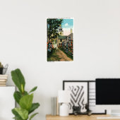 Uitzicht van Stone Alley van South Tower and Town Poster (Thuiskantoor)