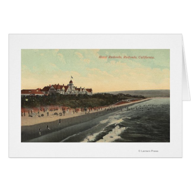 Uitzicht van strand en hotel Redondo (Voorkant Horizontaal)