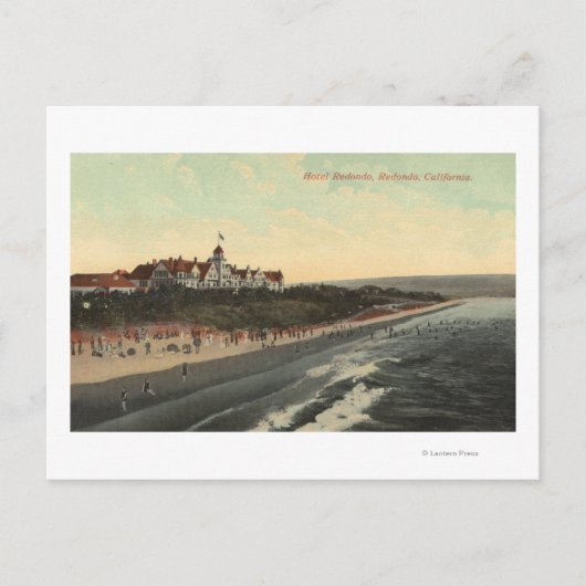 Uitzicht van strand en hotel Redondo Briefkaart (Voorkant)
