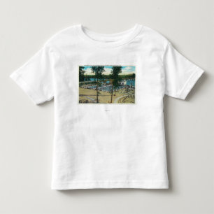 Uitzicht van  strand-zwempools kinder shirts