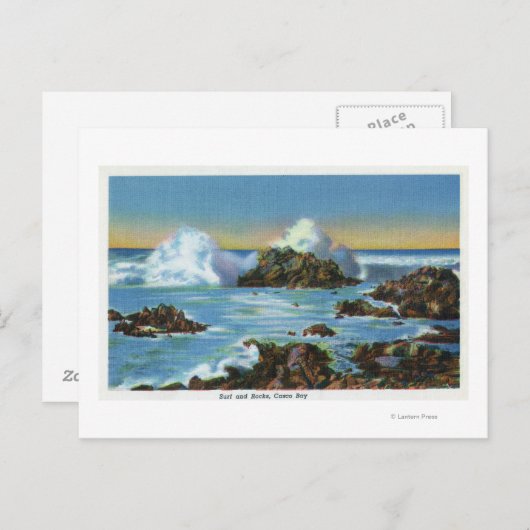 Uitzicht van Surf langs de rots Briefkaart (Voorkant / Achterkant)