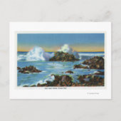 Uitzicht van Surf langs de rots Briefkaart (Voorkant)