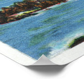 Uitzicht van Surf langs de rots Poster (Hoek)