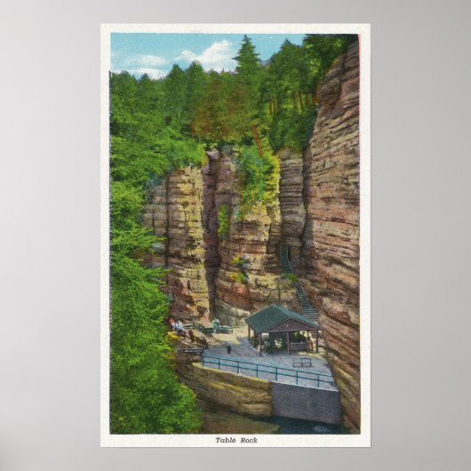 Uitzicht van Table Rock Poster (Voorkant)