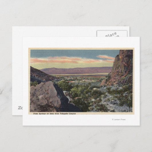 Uitzicht van Tahquitz Canyon Briefkaart (Voorkant / Achterkant)