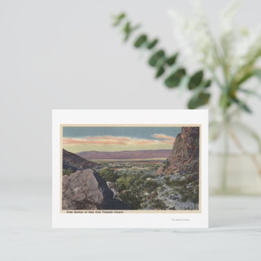 Uitzicht van Tahquitz Canyon Briefkaart (Staand voorkant)
