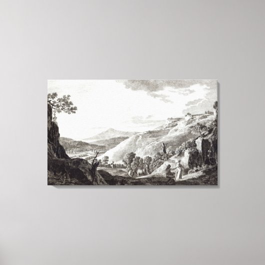 Uitzicht van Tarquinia en Corneto Canvas Afdruk (Voorkant)