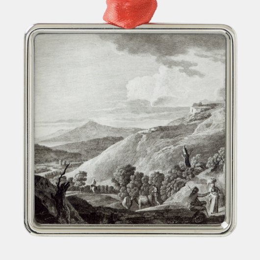 Uitzicht van Tarquinia en Corneto Metalen Ornament (Voorkant)