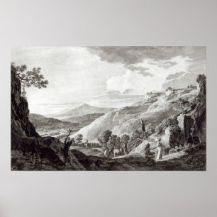 Uitzicht van Tarquinia en Corneto Poster