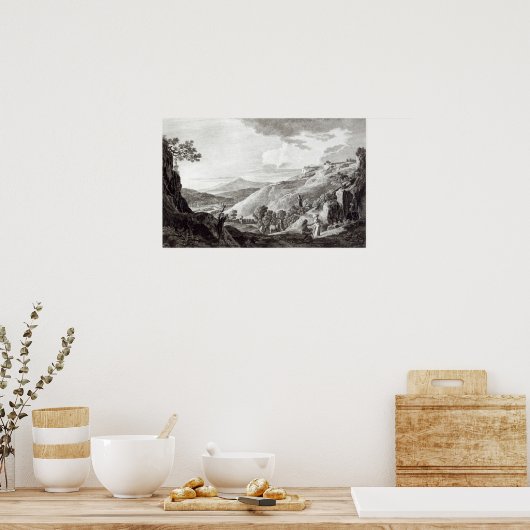 Uitzicht van Tarquinia en Corneto Poster (Keuken)