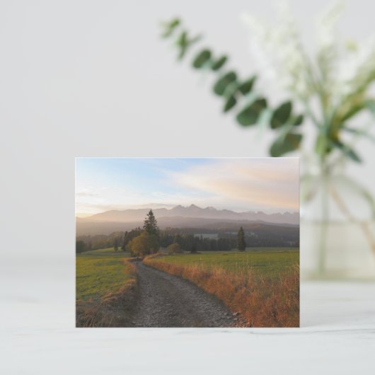 Uitzicht van Tatras uit het Poster van Spanje Briefkaart (Staand voorkant)