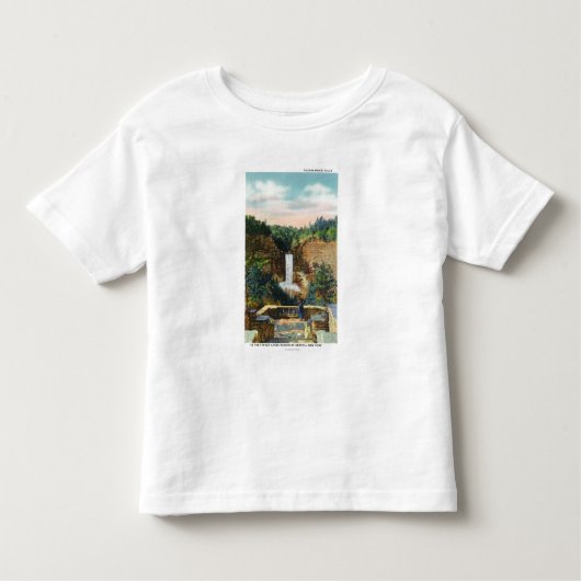 Uitzicht van Taughannock-Herfsten # 2 Kinder Shirts (Voorkant)