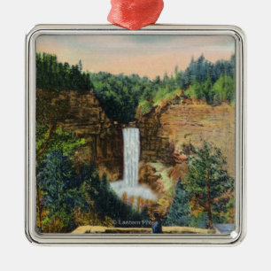 Uitzicht van Taughannock-Herfsten # 2 Metalen Ornament