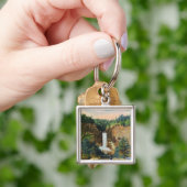 Uitzicht van Taughannock-Herfsten # 2 Sleutelhanger (Hand)