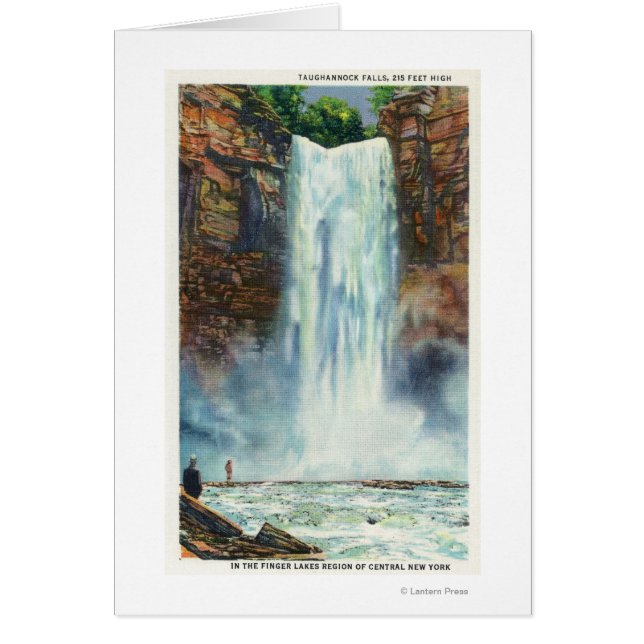 Uitzicht van Taughannock-Herfsten van de onderkant (Voorkant)