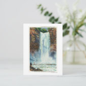 Uitzicht van Taughannock-Herfsten van de onderkant Briefkaart (Staand voorkant)