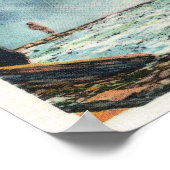 Uitzicht van Taughannock-Herfsten van de onderkant Poster (Hoek)