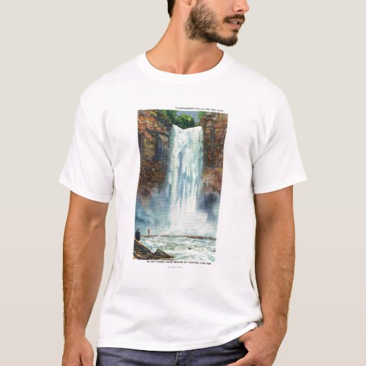 Uitzicht van Taughannock-Herfsten van de onderkant T-shirt (Voorkant)