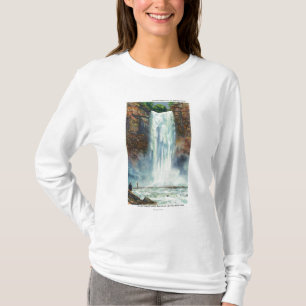 Uitzicht van Taughannock-Herfsten van de onderkant T-shirt
