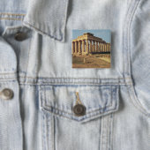 Uitzicht van Temple E, c.490-480 BC Vierkante Button 5,1 Cm (In situ)