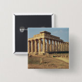 Uitzicht van Temple E, c.490-480 BC Vierkante Button 5,1 Cm (Voorkant /achterkant)