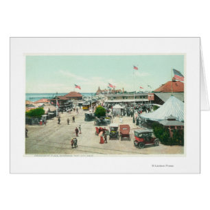 Uitzicht van Tent City en Amusement Plaza