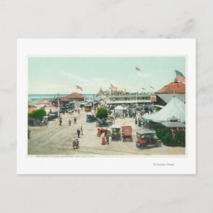 Uitzicht van Tent City en Amusement Plaza Briefkaart