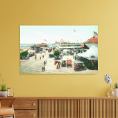 Uitzicht van Tent City en Amusement Plaza Canvas Afdruk (Insitu (Woonkamer))