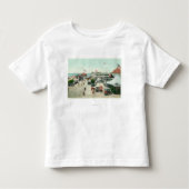 Uitzicht van Tent City en Amusement Plaza Kinder Shirts (Voorkant)