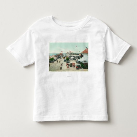 Uitzicht van Tent City en Amusement Plaza Kinder Shirts (Voorkant)