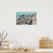 Uitzicht van Tent City uit Hotel del Coronado Poster (Keuken)