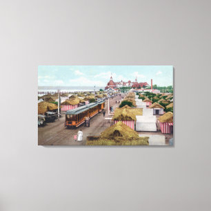 Uitzicht van Tent CityCoronado Beach, CA Canvas Afdruk