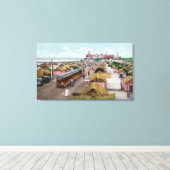 Uitzicht van Tent CityCoronado Beach, CA Canvas Afdruk (Insitu (Houten vloer))