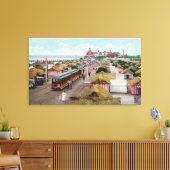 Uitzicht van Tent CityCoronado Beach, CA Canvas Afdruk (Insitu (Woonkamer))