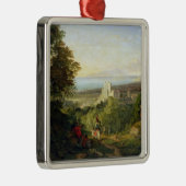 Uitzicht van Terracina en Monte Circeo, 1833 Metalen Ornament (Rechts)