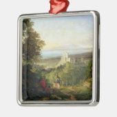 Uitzicht van Terracina en Monte Circeo, 1833 Metalen Ornament (Links)