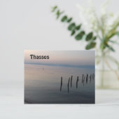 Uitzicht van Thassos uit Skala Rachoni Briefkaart (Staand voorkant)
