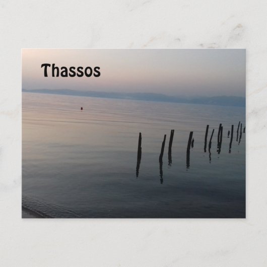Uitzicht van Thassos uit Skala Rachoni Briefkaart (Voorkant)