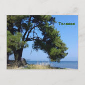 Uitzicht van Thassos uit Skala Rachoni Briefkaart (Voorkant)