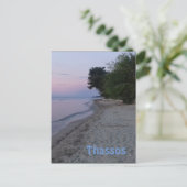 Uitzicht van Thassos uit Skala Rachoni Briefkaart (Staand voorkant)
