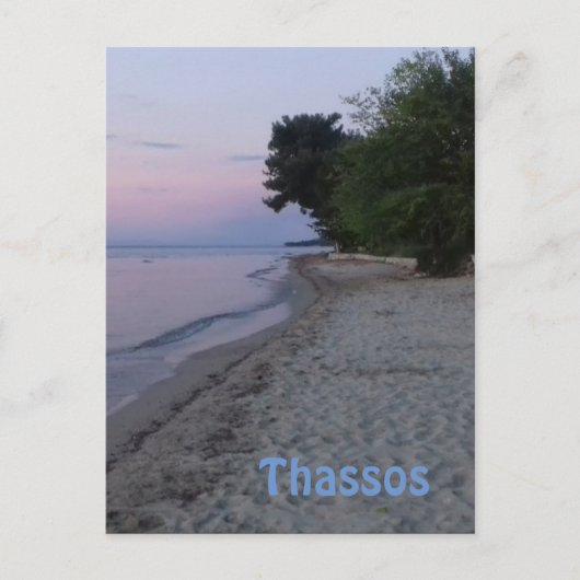 Uitzicht van Thassos uit Skala Rachoni Briefkaart (Voorkant)