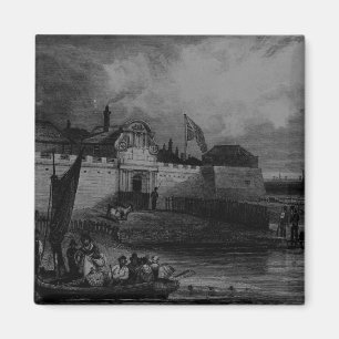 Uitzicht van Tilbury Fort, gegraveerd door H. Adha Magneet