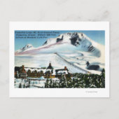 Uitzicht van Timberline Lodge, Mt Hood in de winte Briefkaart (Voorkant)