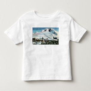 Uitzicht van Timberline Lodge, Mt Hood in de winte Kinder Shirts