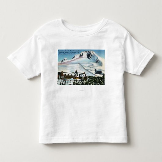 Uitzicht van Timberline Lodge, Mt Hood in de winte Kinder Shirts (Voorkant)