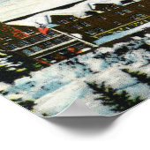 Uitzicht van Timberline Lodge, Mt Hood in de winte Poster (Hoek)