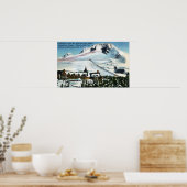 Uitzicht van Timberline Lodge, Mt Hood in de winte Poster (Keuken)