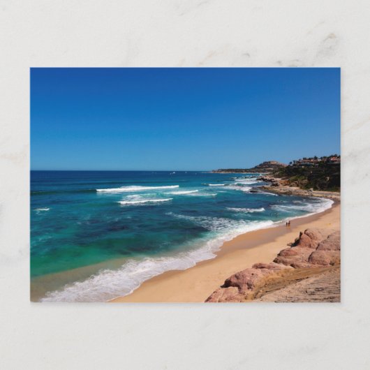 Uitzicht van toeristen vanuit de lucht die op een  briefkaart (Voorkant)