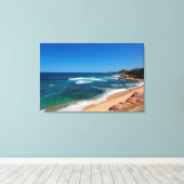 Uitzicht van toeristen vanuit de lucht die op een  canvas afdruk (Insitu (Houten vloer))