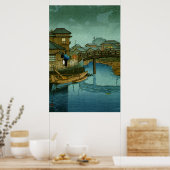 Uitzicht van Tokaido Shinagawa Kawase Hasui Poster (Keuken)